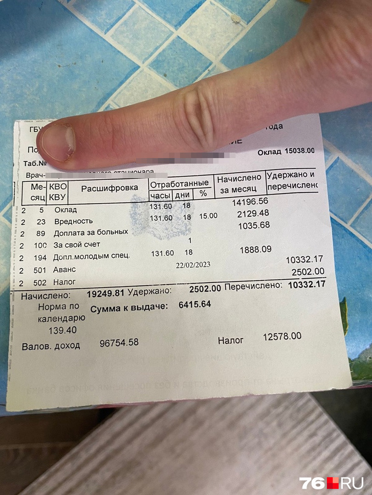 А вот зарплата врача-специалиста — меньше 20 тысяч рублей