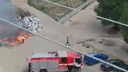 В Волгограде вспыхнула разросшаяся на 300 квадратных метров мусорная свалка