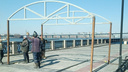 Под Октябрьским мостом в Новосибирске начали строить пешеходную галерею