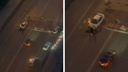 «Бетонные блоки врассыпную»: автомобилист врезался в неосвещенное ограждение в Новосибирске