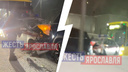 В Ярославле «Яавтобус» и внедорожник зажали машину Росгвардии. Видео