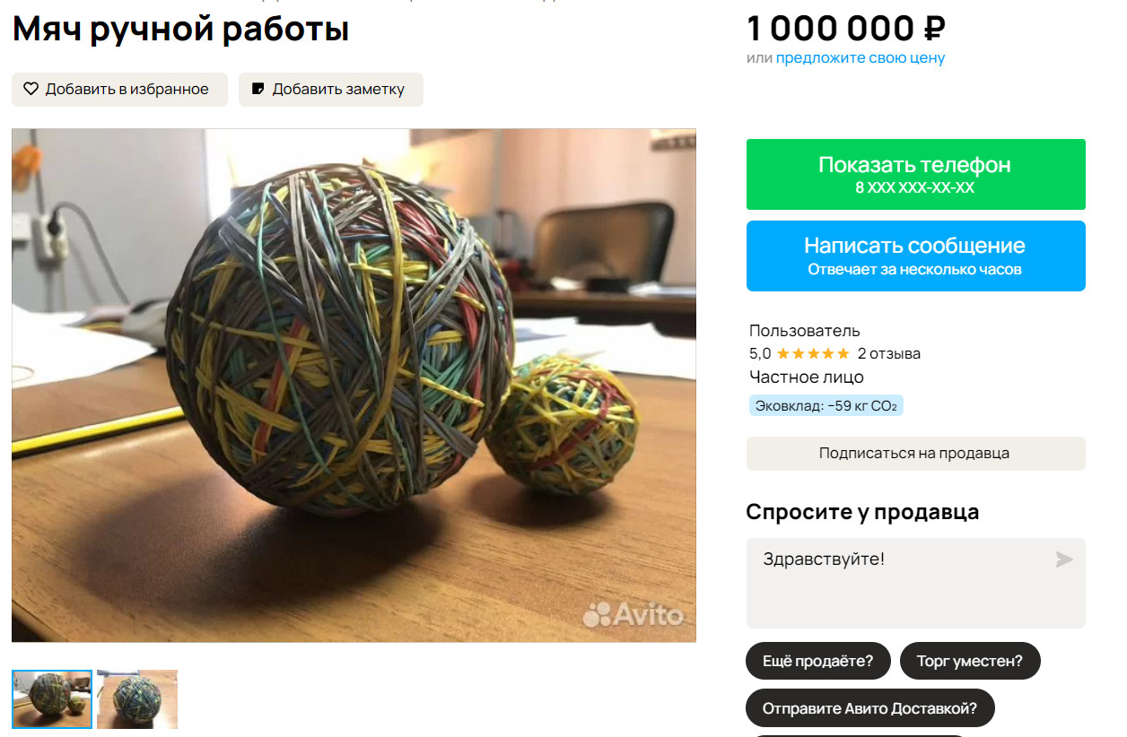 Житель Читы попросил миллион рублей за необычный мяч, который увеличивается каждый день