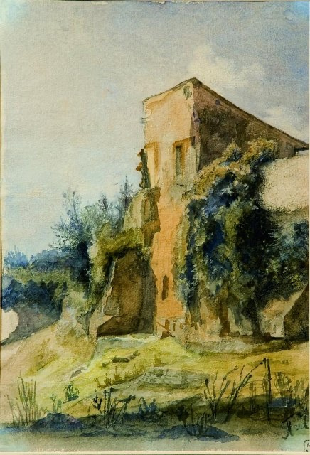 Чистяков П. П. Руины. 1863–1869. Бумага, акварель