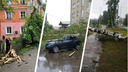 После первой летней грозы в Ярославле повалило деревья и подтопило улицы. Фото