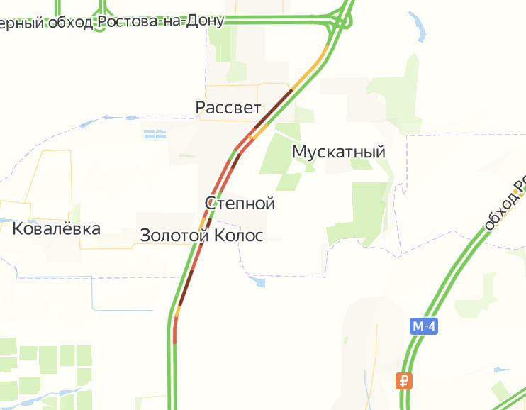 Карта пробок м4 дон