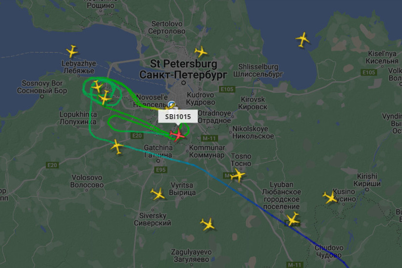 Самолеты кружат в небе над Ленобластью и не садятся в Пулково