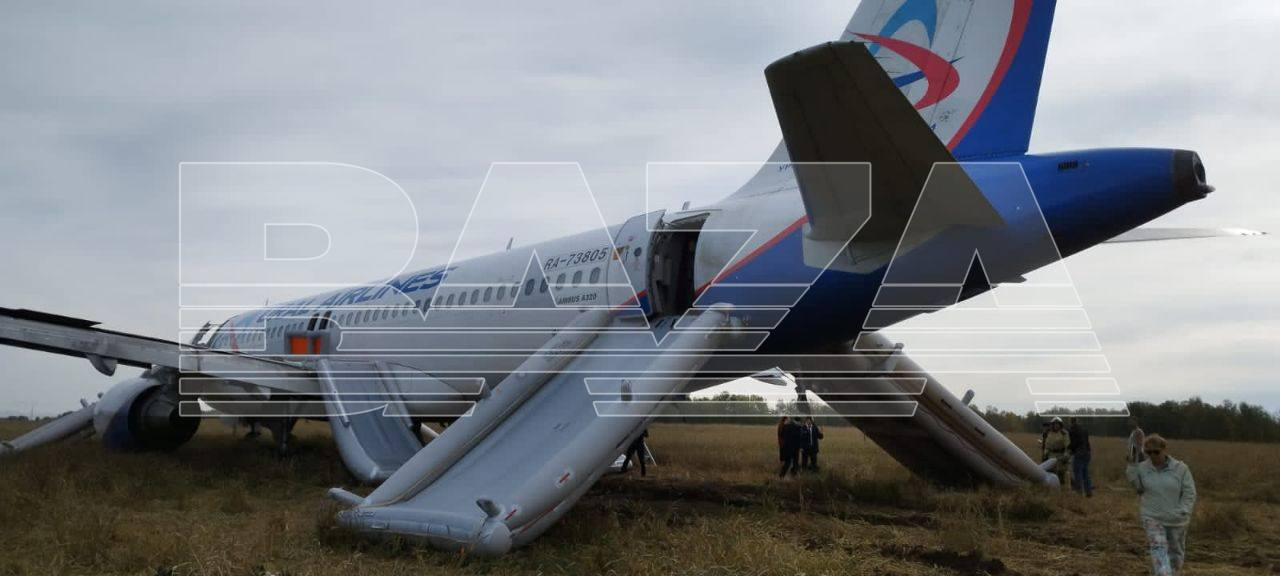 Самолет приземлился в поле Самолет приземлился в поле