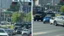 По Московскому шоссе проехал военный кортеж с мигалками: видео