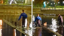 «Громко выла и лаяла»: в Итальянском сквере Тольятти собака застряла в фонтане