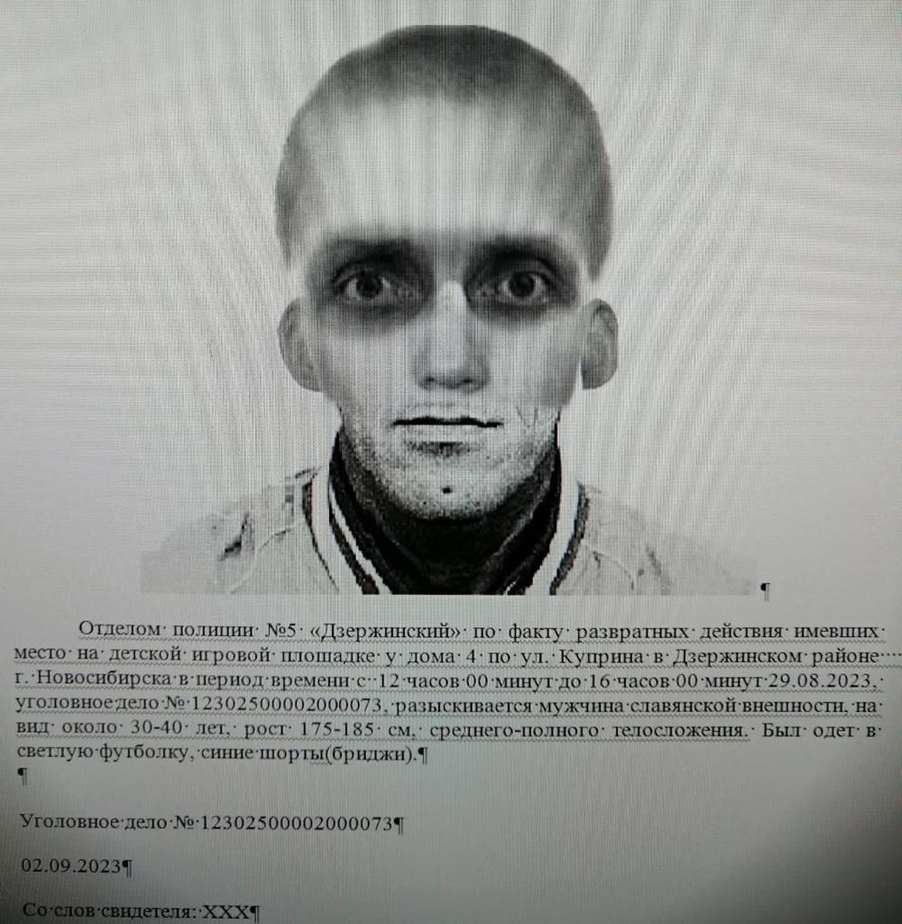 Как выглядит подозреваемый в педофилии в Дзержинском районе Новосибирска - 7 сентября 2023 - НГС