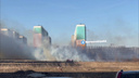 Степь загорелась у Суворовского: огонь потушили со второго раза