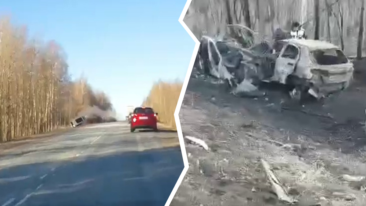 От автомобиля осталось одно пепелище: екатеринбуржцы погибли в лобовой аварии в Пермском крае