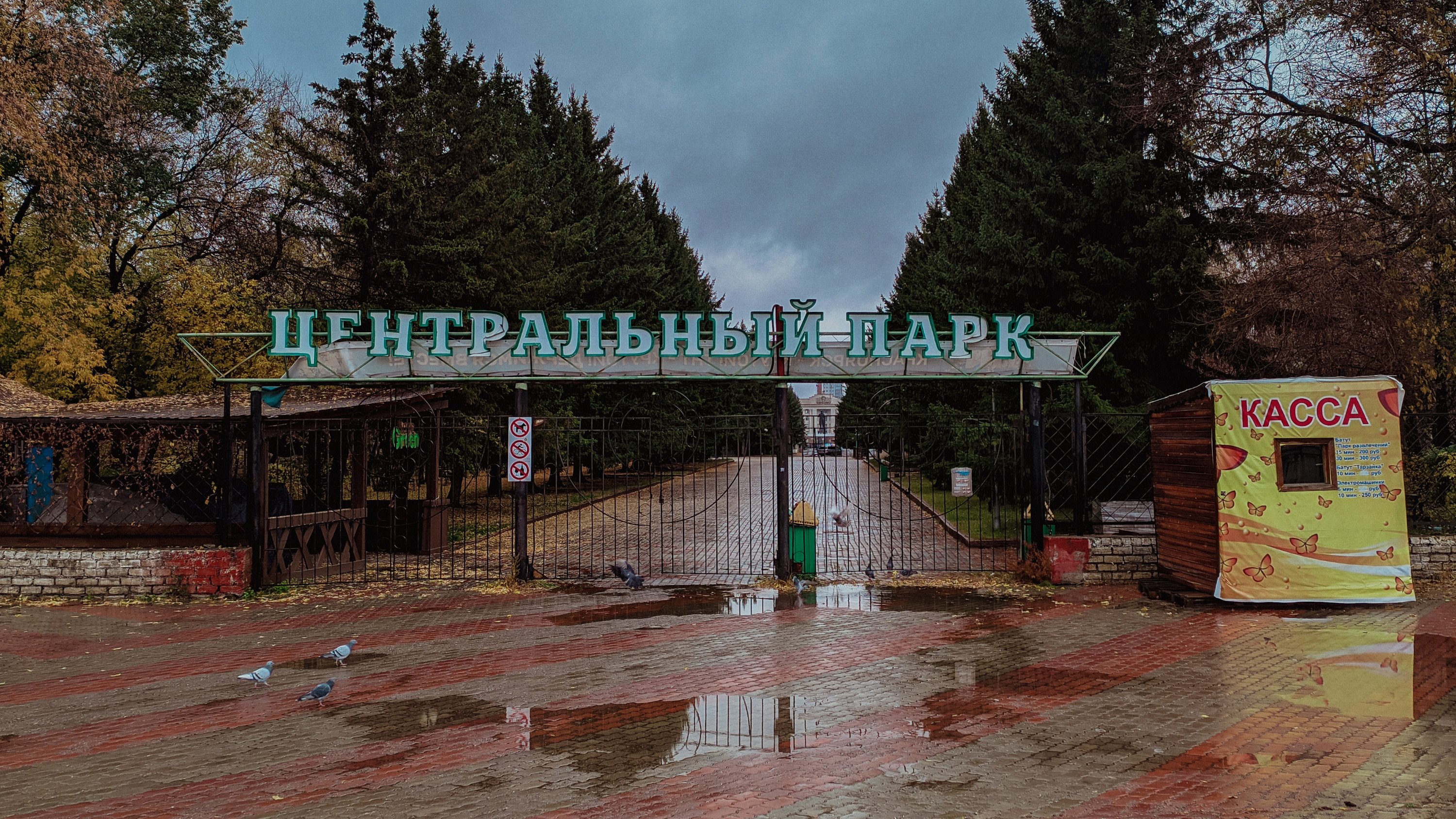 Центральный парк Красноярска закрывают полностью. Фотограф показал, как все выглядит изнутри