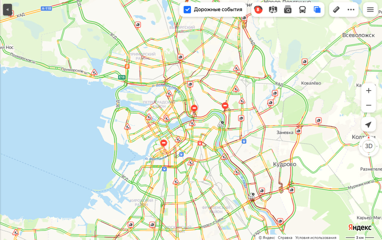 Коллапс в Петербурге. 8 баллов держатся необычно долго