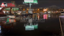 Затопленная площадь Луговая во Владивостоке превращается в каток — видео