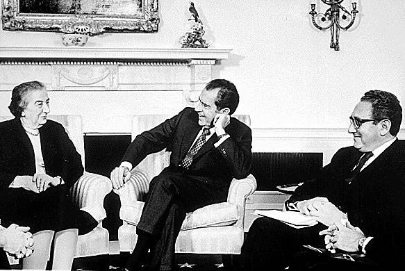 Премьер-министр Израиля Голда Меир и президент США Ричард Никсон