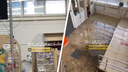 «Затопило четыре отдела»: в торговом центре в Новосибирске прорвало крышу — видео