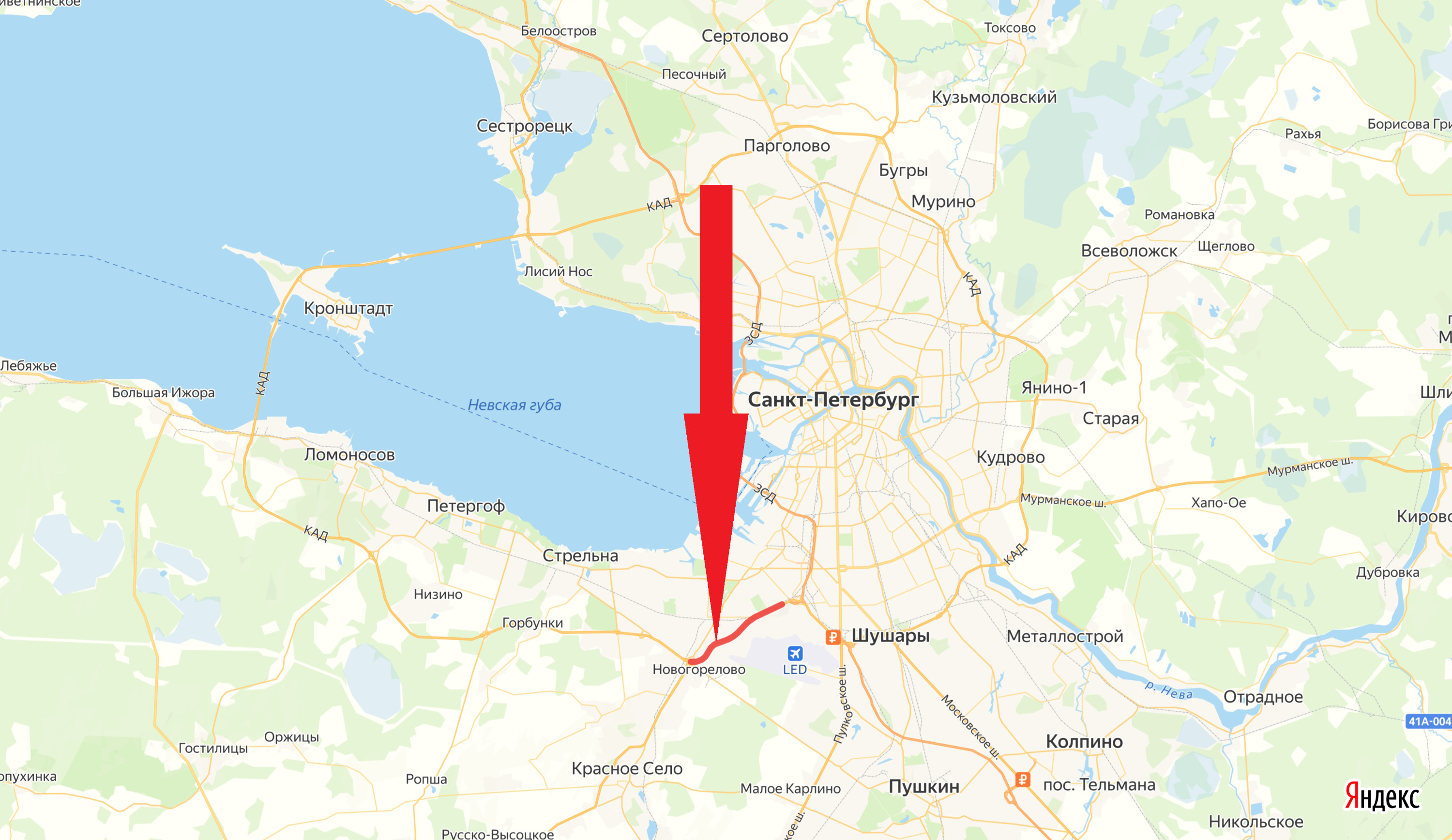 На КАД закроют полосу между ЗСД и Таллинским шоссе