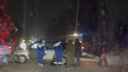 «Работает бригада скорой»: два автомобиля столкнулись под Новосибирском — видео с места ДТП