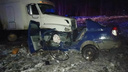 Легковой автомобиль врезался в грузовик на Ордынской трассе — погибли два ребенка