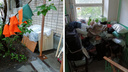 «Запах идет в квартиры»: в Ярославле жительница пятиэтажки завалила подъезд мусором