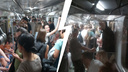 «Людей очень много, воздуха нет вообще». На зеленой ветке метро произошел сбой — пассажиры застряли в поезде посреди тоннеля