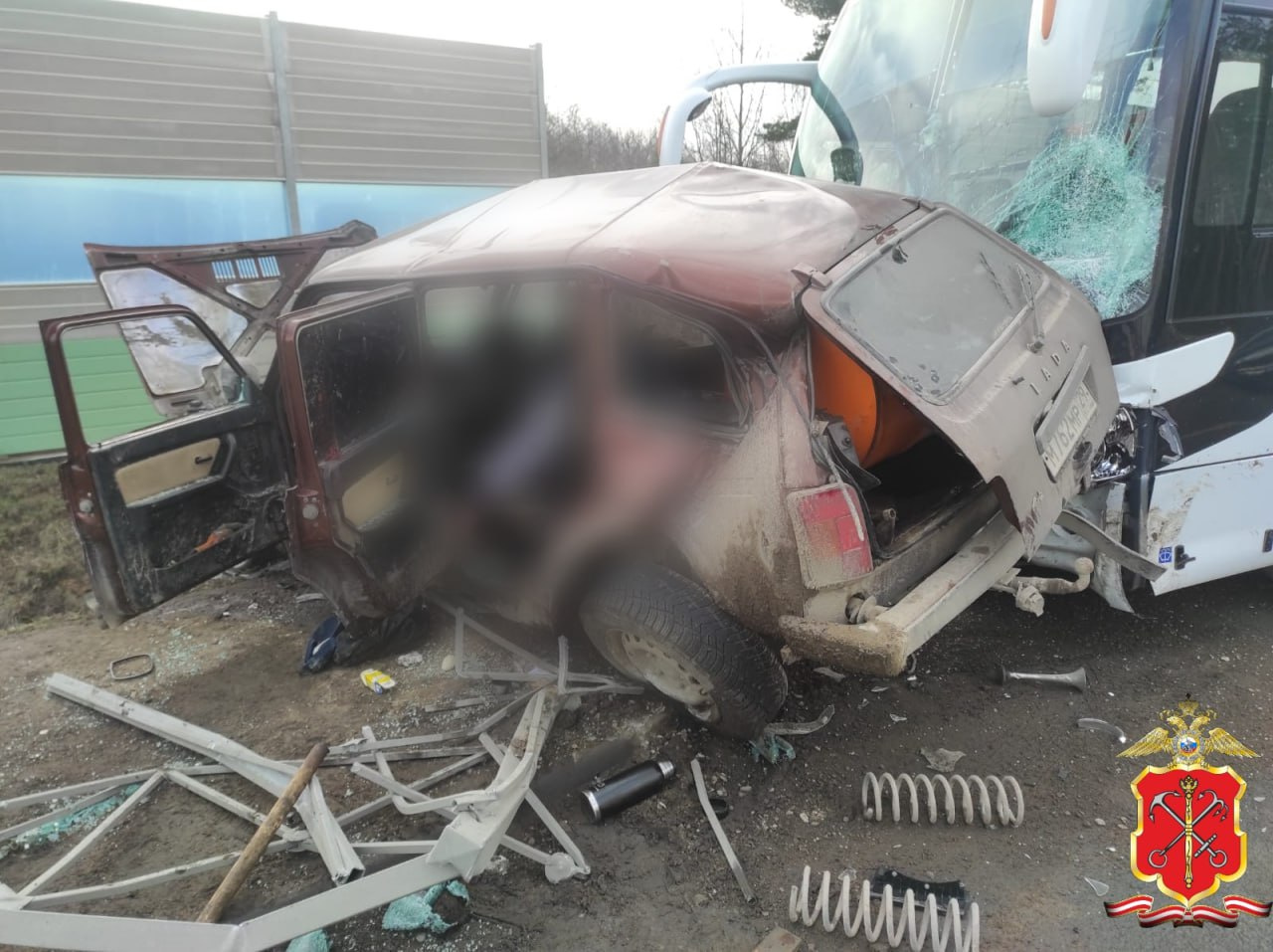 Пассажир «Нивы» погиб в ДТП с автобусом под Кингисеппом