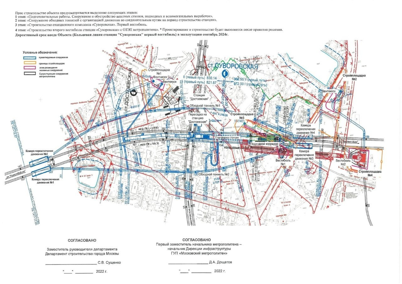 Метро суворовская схема