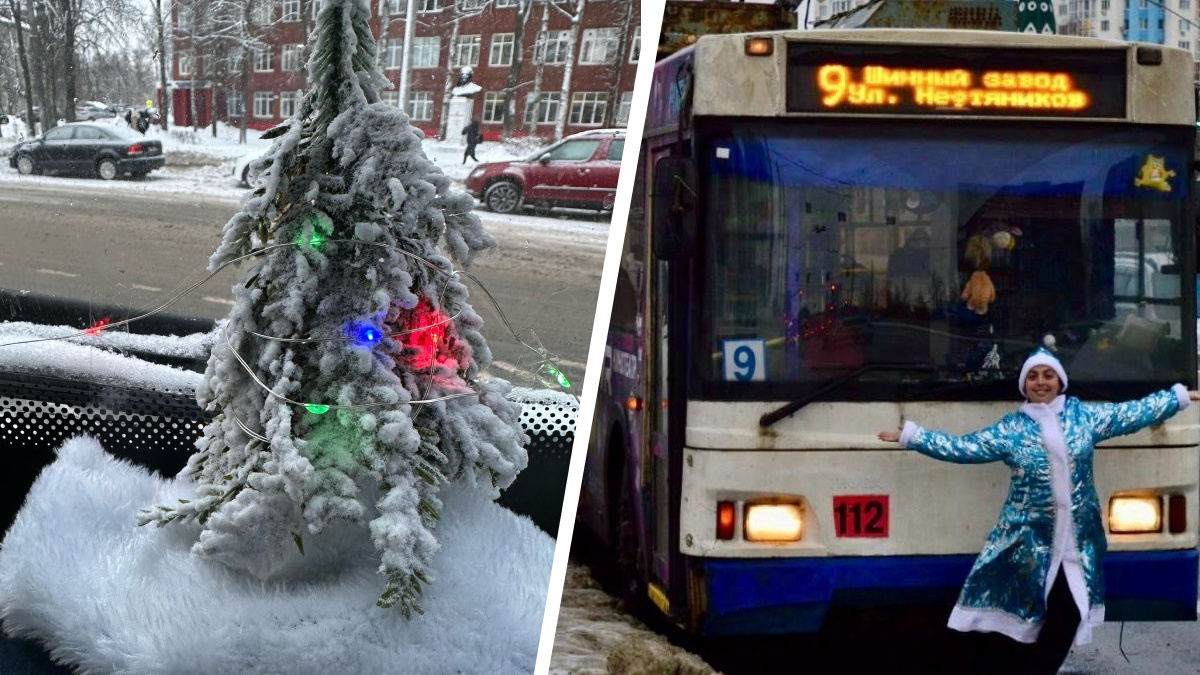 А вы замечали эту красотку? Что за Снегурочка ездит на троллейбусе по Ярославлю. Видео