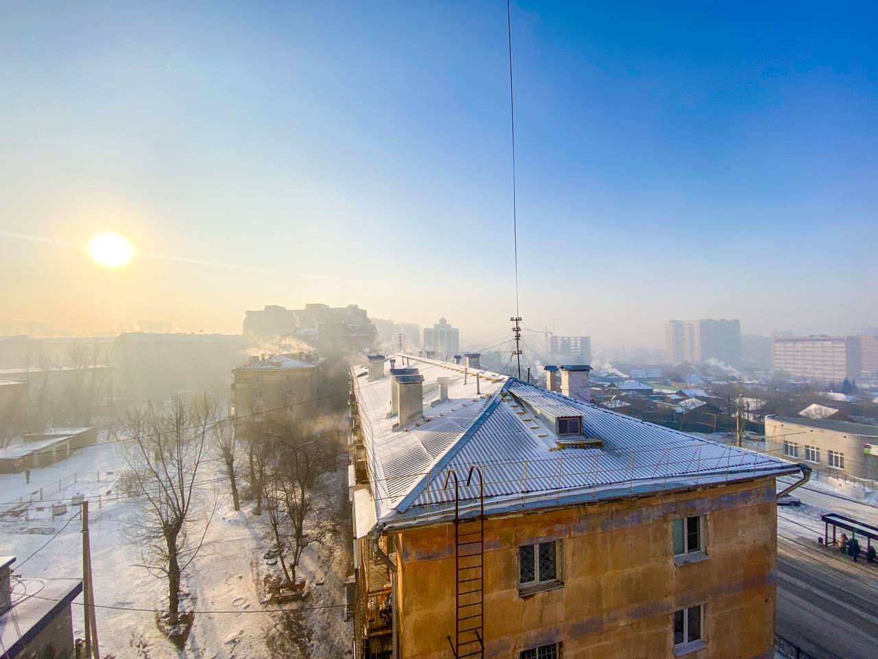 Забайкальцы поделились фото с улиц во время аномальных морозов