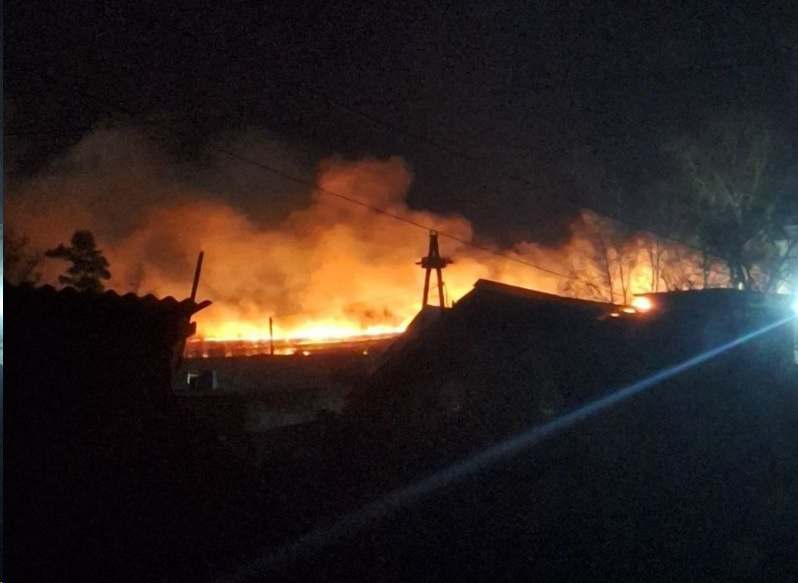 Пожар разгорелся на Титовской сопке в Чите