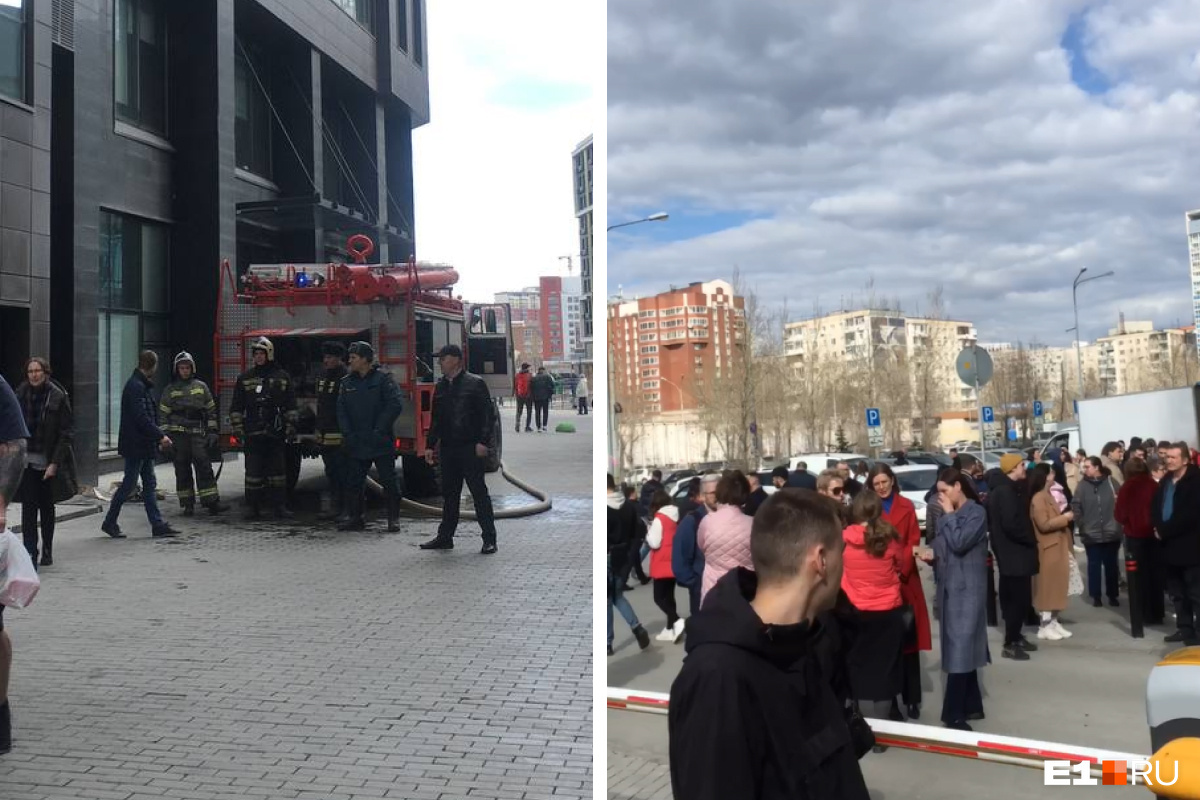Десятки людей выгнали на улицу. В Екатеринбурге эвакуировали бизнес-центр Clever Park