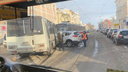 В центре Самары из-за ДТП с пазиком стояли трамваи