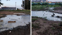 В Новосибирске на Затулинке разлили бетон на землю