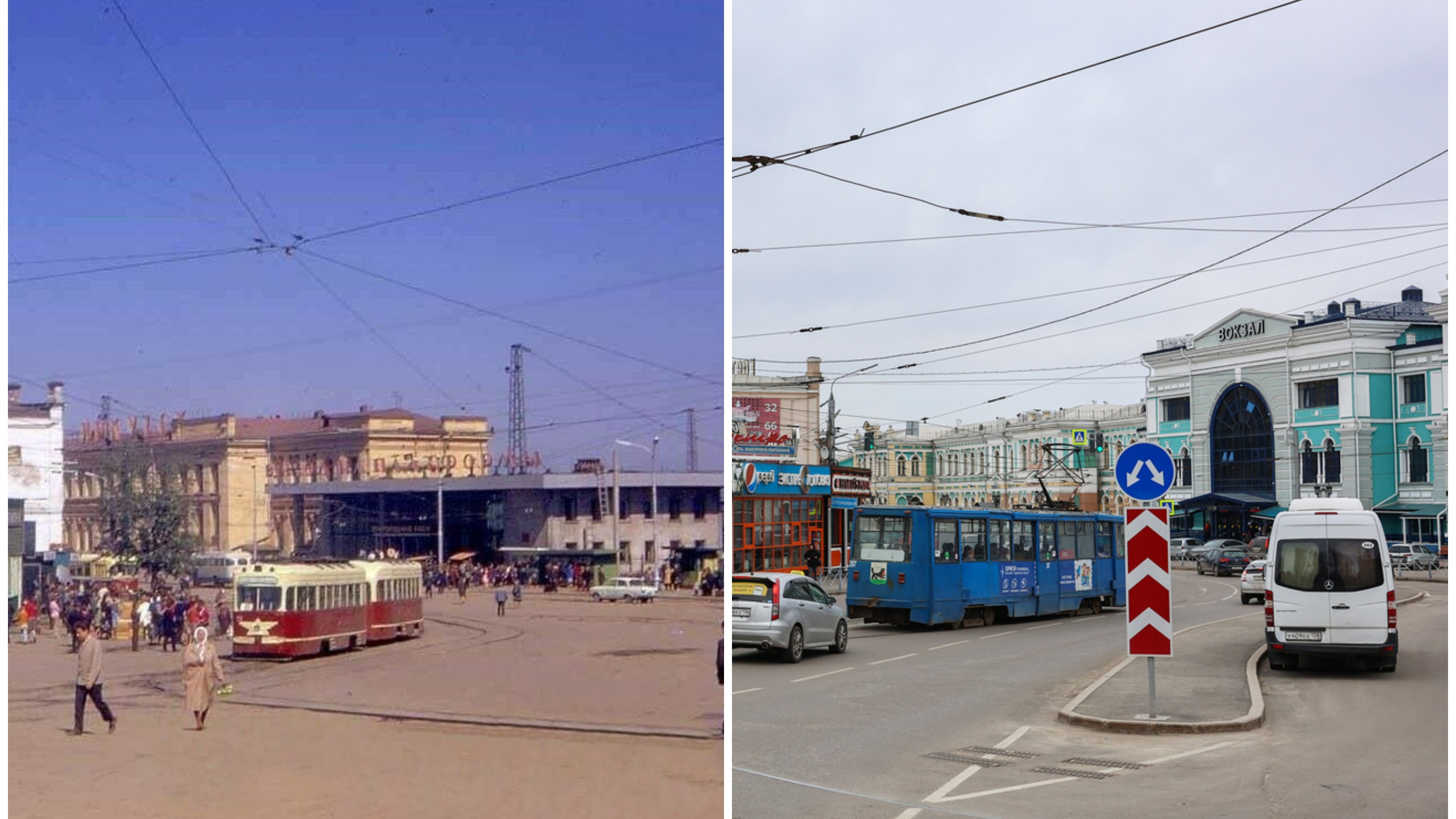 Изменения сложно заметить. Сравниваем старые и современные фото вокзала и площади перед ним