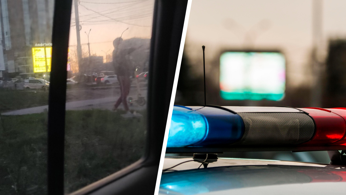 «Услышали маты, один достал оружие»: в Новосибирске парень решил напугать автомобилиста пистолетом — видео