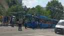 Газовый баллон взорвался в автобусе на севере Москвы, кабину водителя разорвало: видео