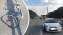 На Бердском шоссе насмерть сбили велосипедиста — в сторону Академгородка собралась пробка
