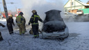 В Бердске полностью выгорел автомобиль — фото последствий
