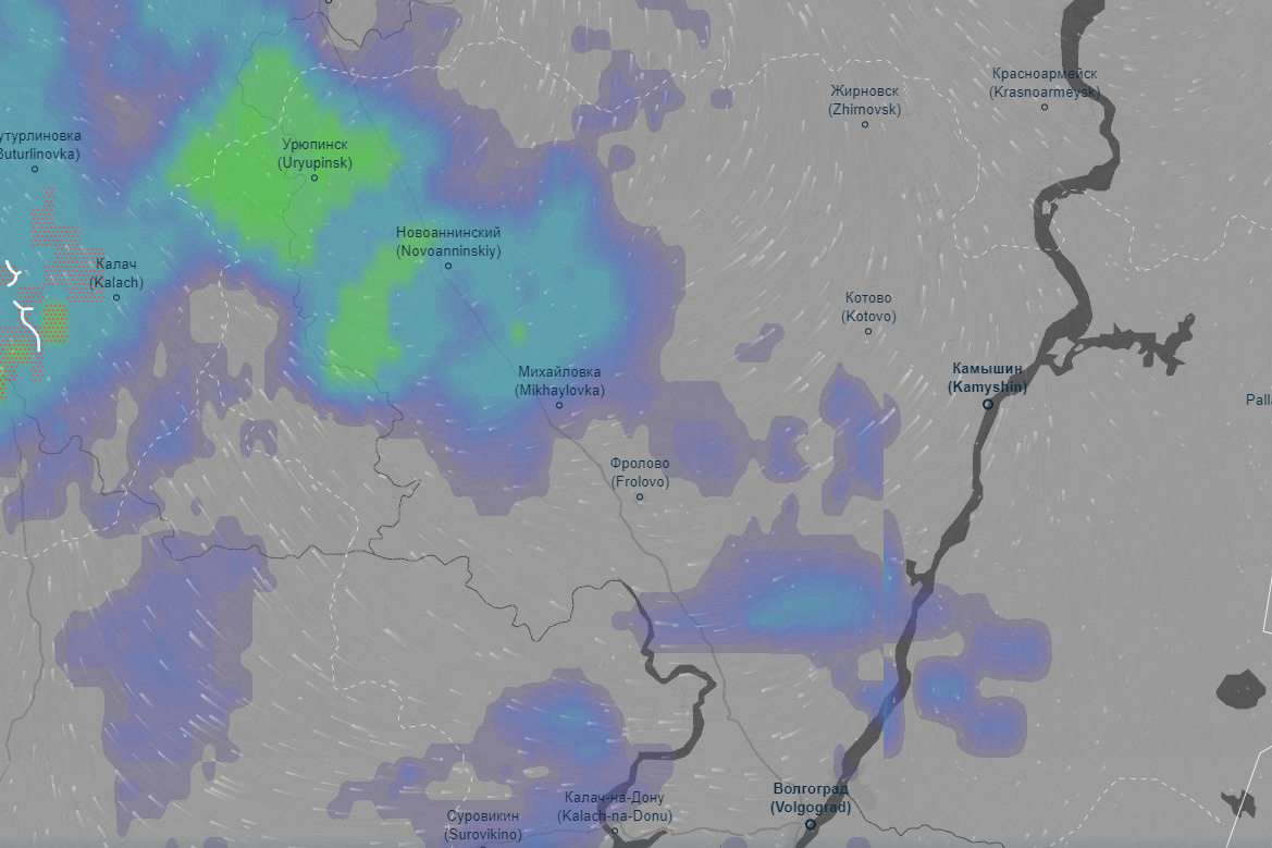 Карта осадков камышин волгоградской области