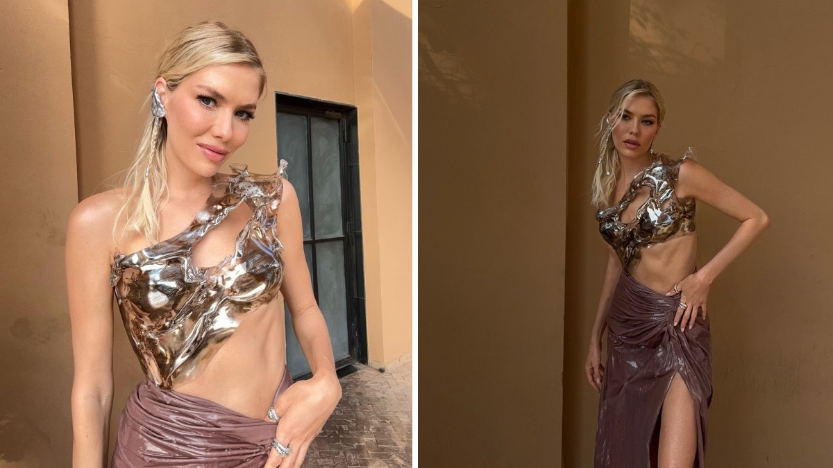 «Готова к сиянию и блеску»: новосибирская модель Playboy опубликовала пикантные фото в «жидком» платье