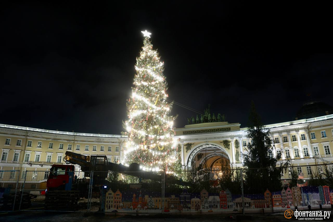 Световое шоу на Дворцовой площади декабрь 
