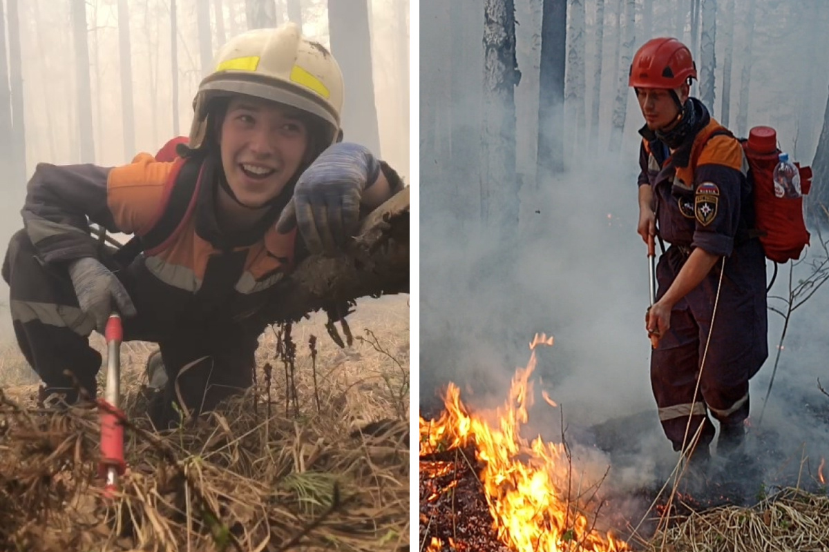 «Как на войне»: уральские волонтеры показали, как защищают дома и леса от бушующего огня
