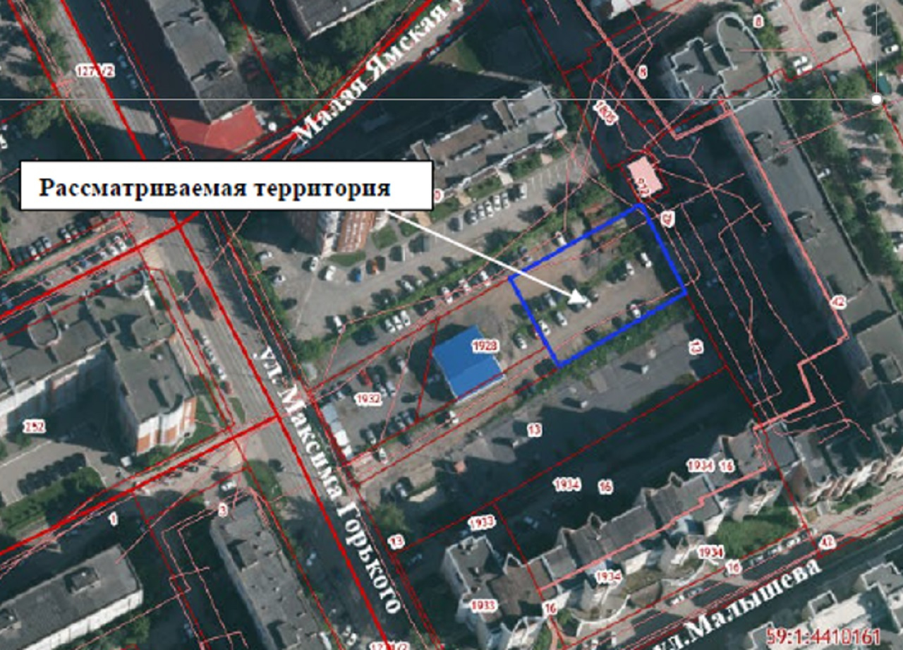 В документах к публичным слушаниям участок, где предлагают построить клуб, выделен синим В документах к публичным слушаниям участок, где предлагают построить клуб, выделен синим