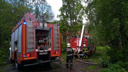 В центре Архангельска — пожар в деревянном доме