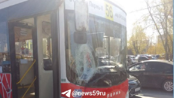 Шел на красный. В полиции Прикамья рассказали о ДТП на Куйбышева, где автобус сбил пешехода