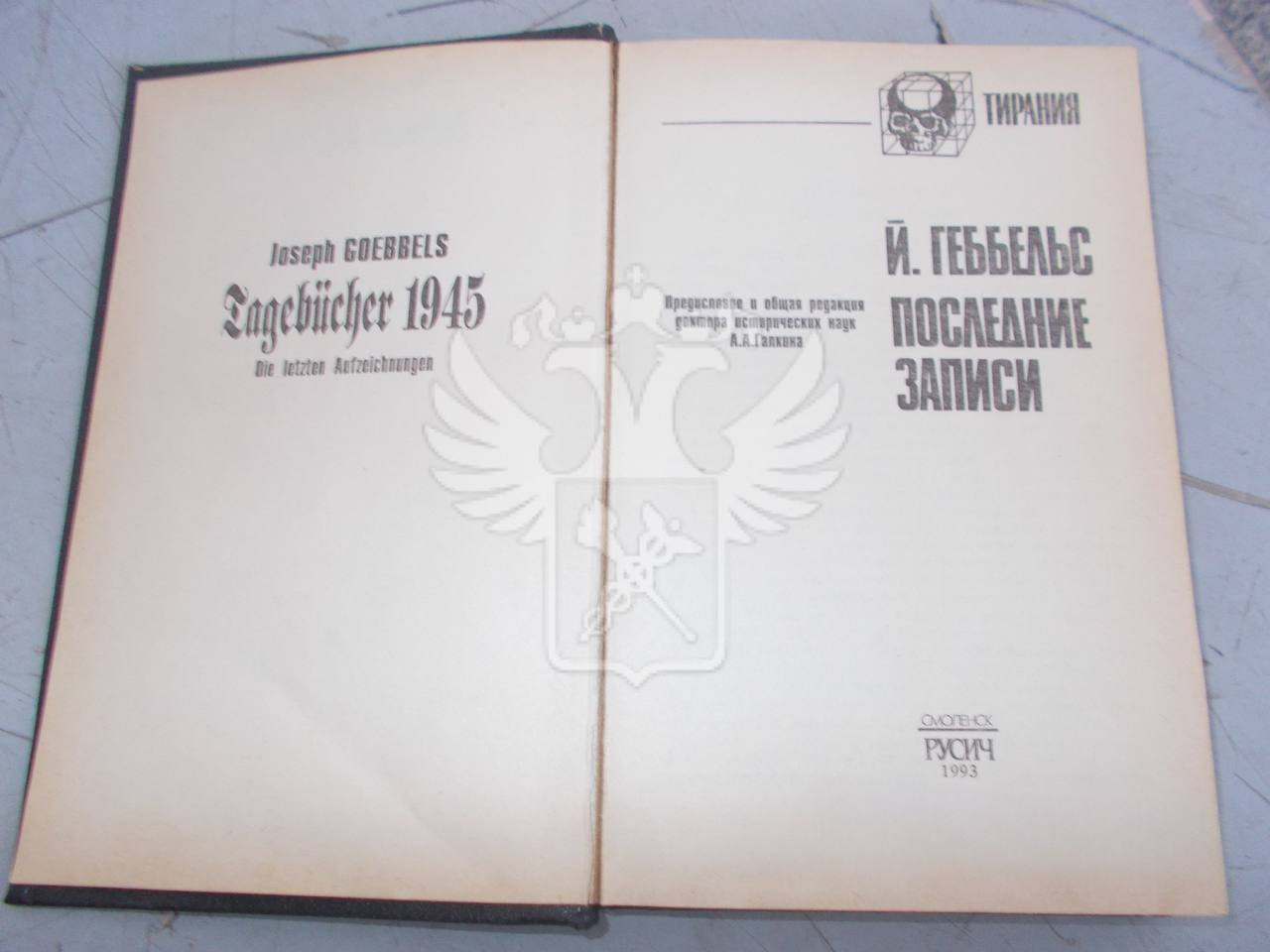 У россиянки изъяли книгу Геббельса. Дневники министра пропаганды Третьего рейха она читала на досуге