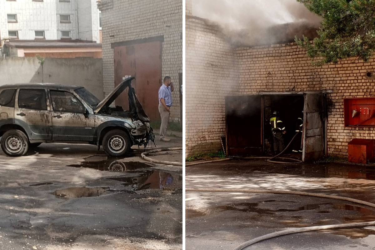 В Арзамасе подожгли здание на территории кожно-венерологического диспансера: сгорела «Нива»