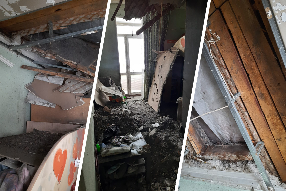 Обрушился потолок на детскую кроватку в старой двухэтажке в Челябинске - 21  февраля 2023 - 74.ru