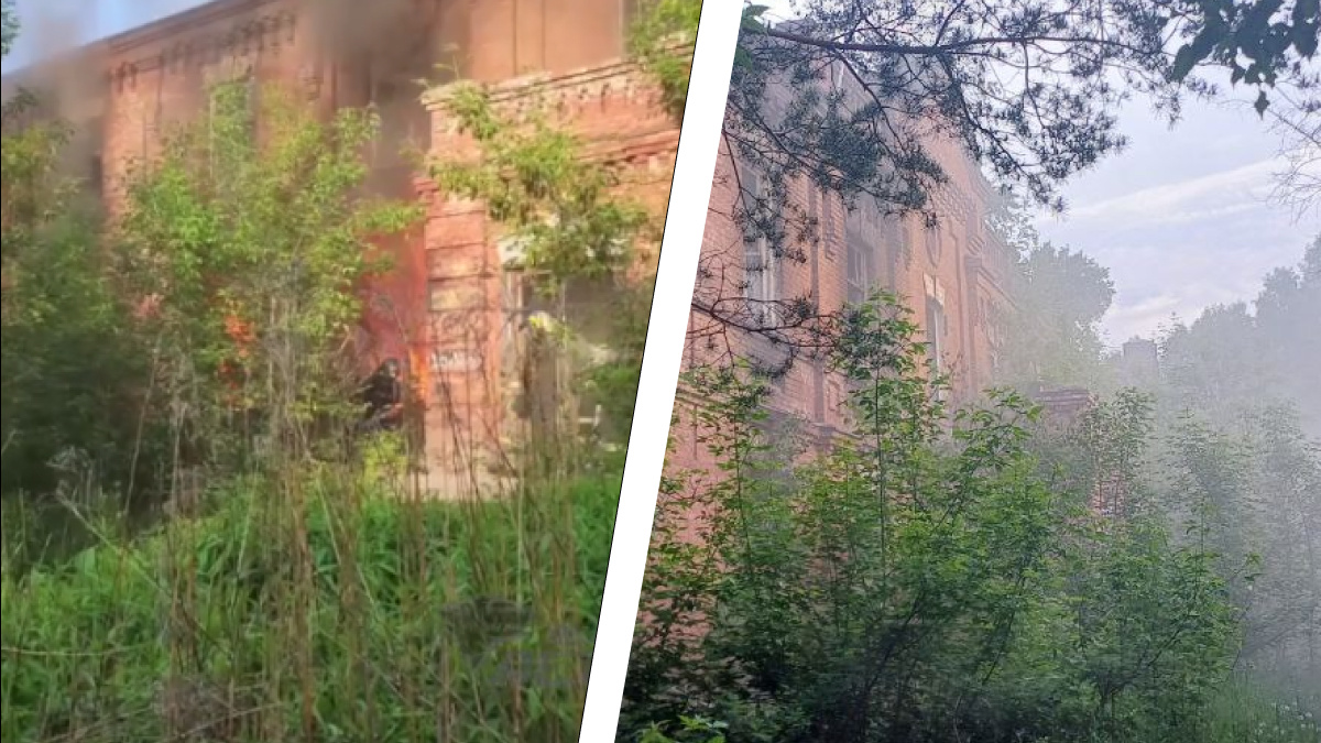 Несколько дней лазили подростки: казарма загорелась в Военном городке в Новосибирске — видео